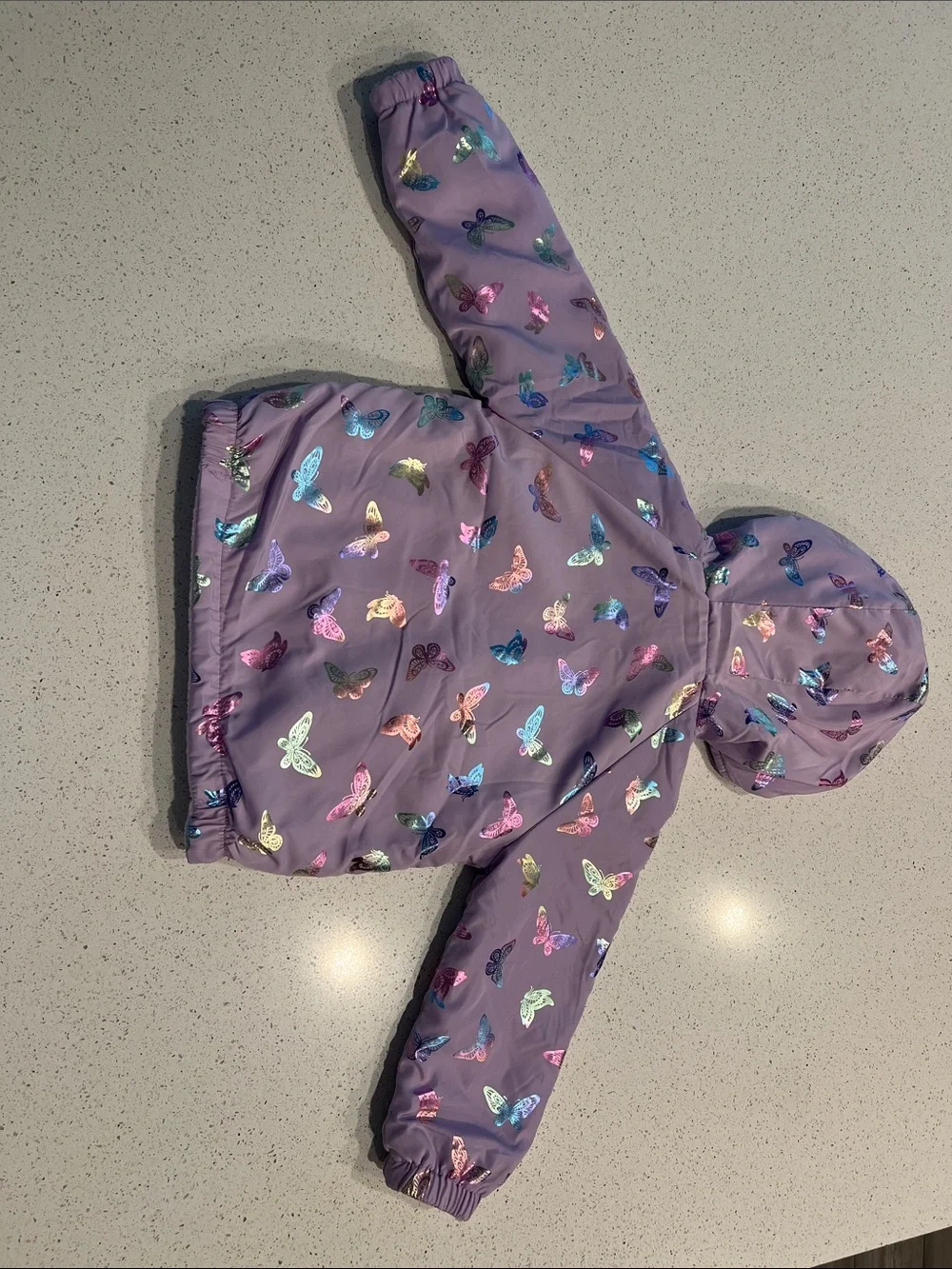 5/$35 NWOT Purple Butterfly Hooded Jacket (never used) 18 months old baby girl